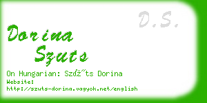 dorina szuts business card